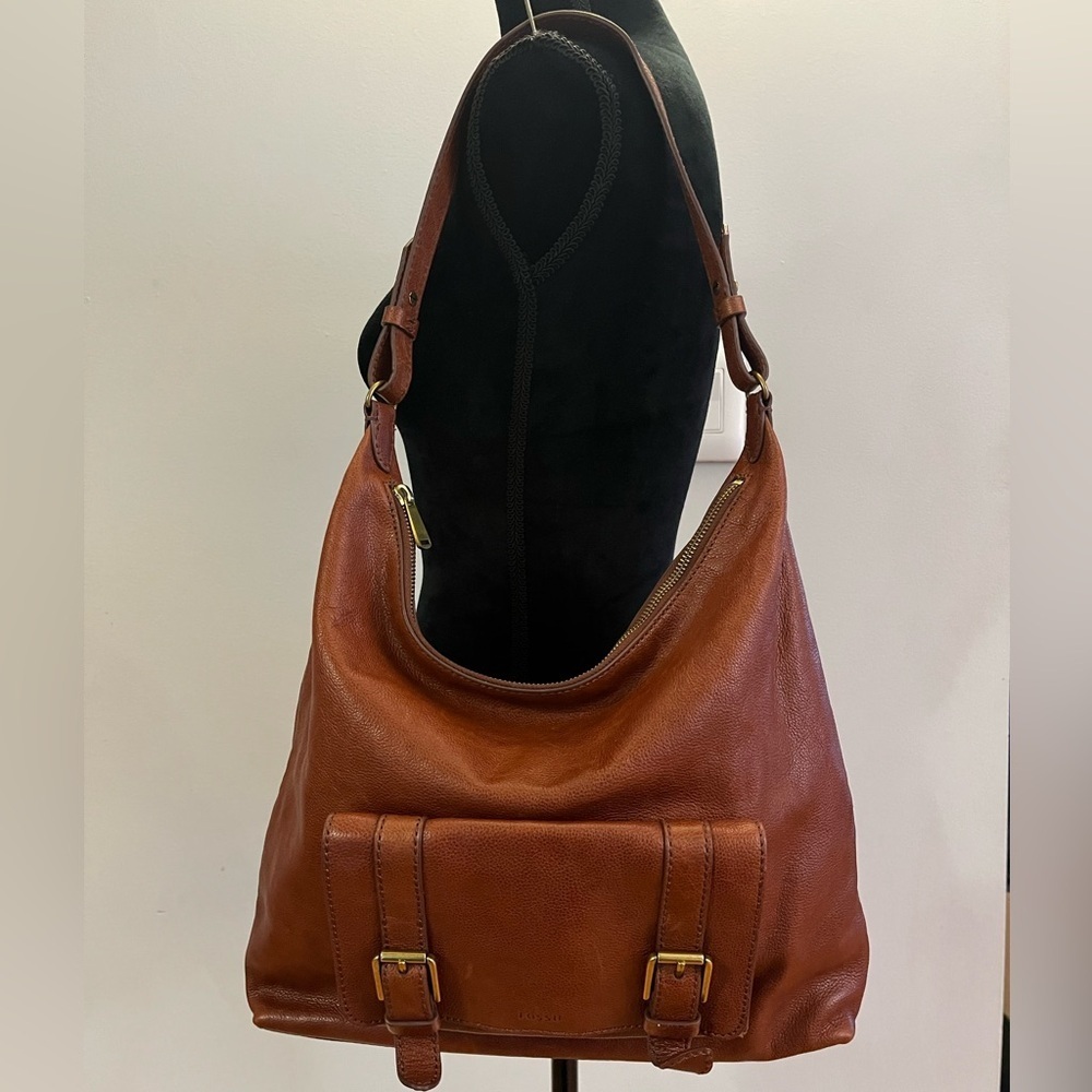🍂 Fossil Cleo Hobo Leather Shoulder Bag​​​ - Picture 4 of 16